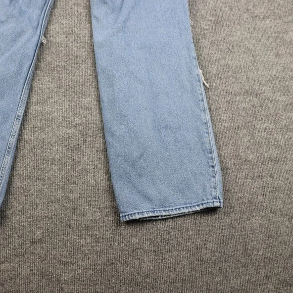 Hollister Jeans Womens 7 Light Wash Ultra High Rise Dad Distressed Ripped Knees - Picture 15 of 16